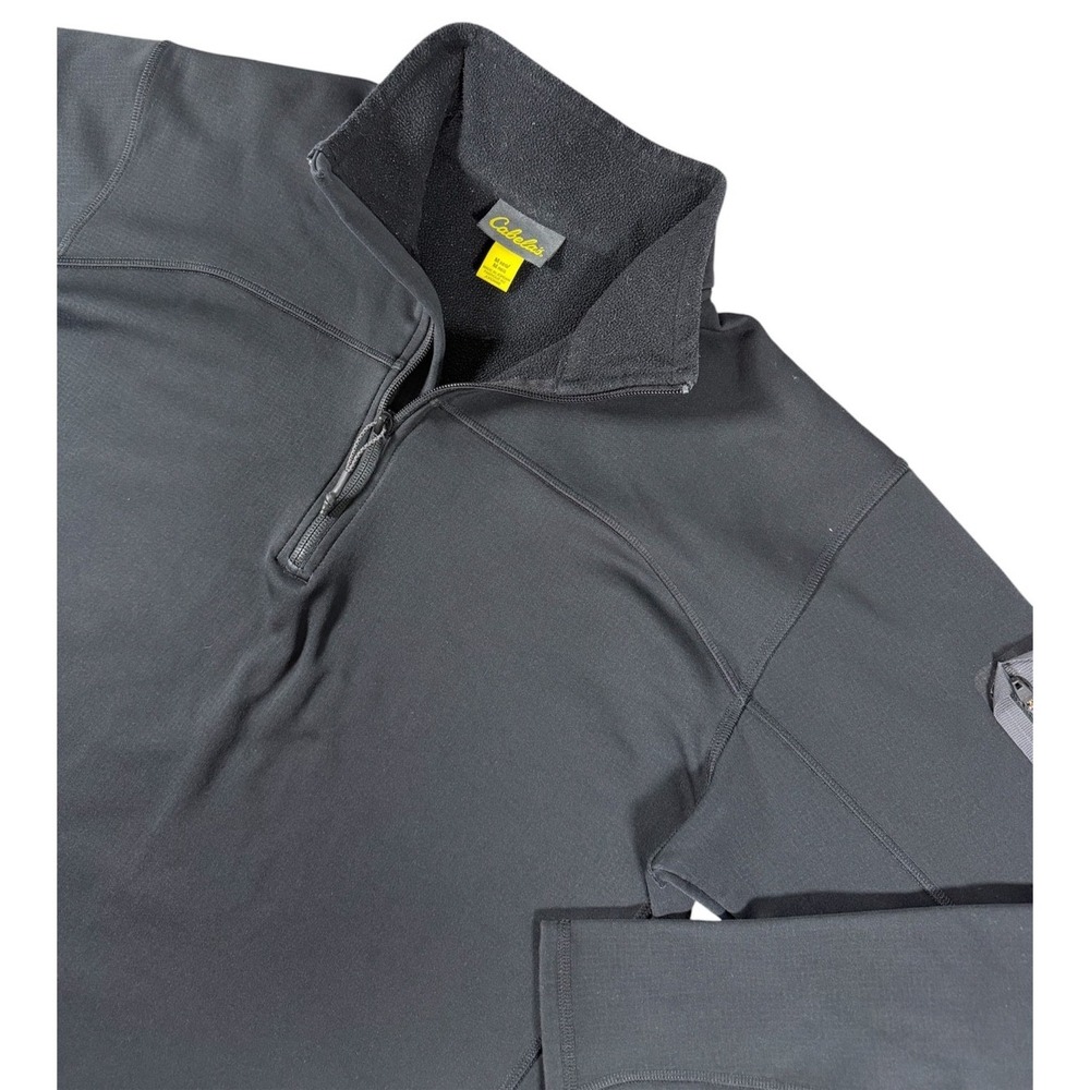 Cabela's Outdoor Quarter Zip Pullover Mens‎ Medium Gray Performance Jacket